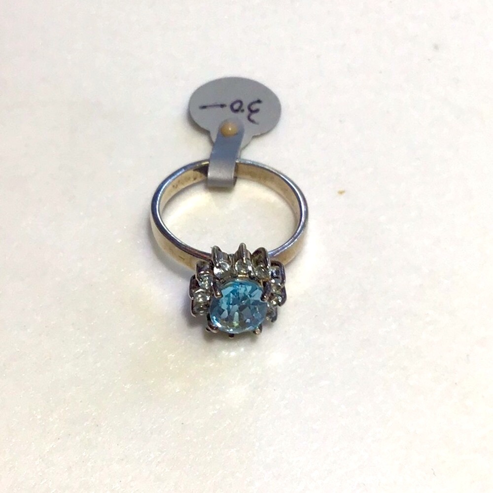 Sterling Silver with Blue Topaz Ring